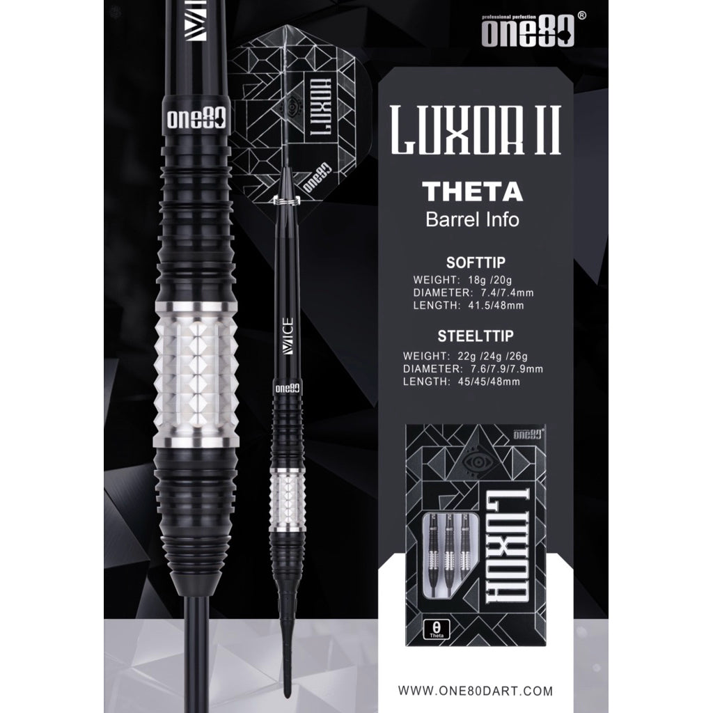 One80 Darts • Luxor II Theta • 18g 20g • SGDARTS
