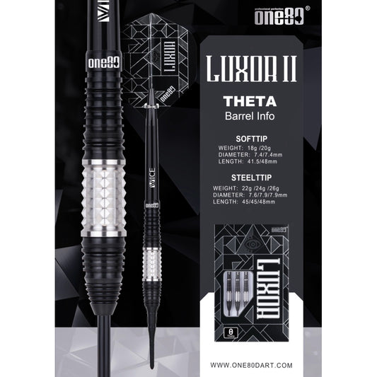 One80 Darts • Luxor II Theta • 18g 20g • SGDARTS