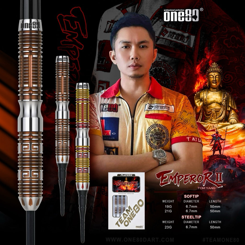 One80 Darts • Emperor II • Tom Yang • 19g 21g • SGDARTS